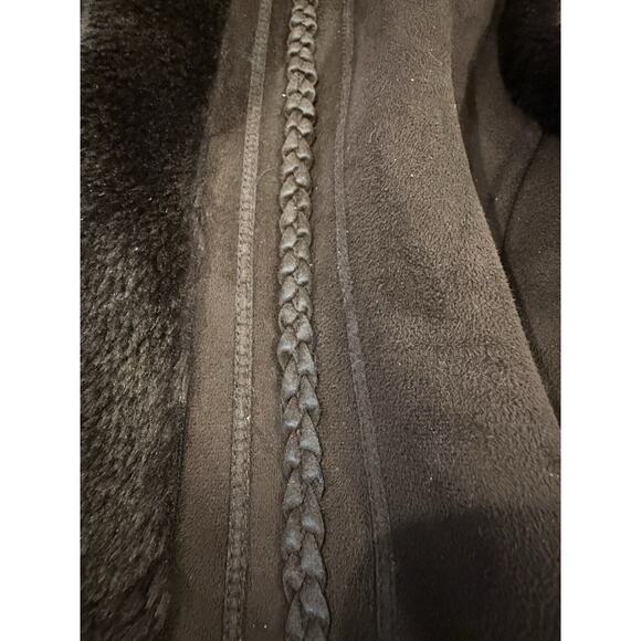 Tribal Jeans Faux Fur Sleeveless Vest Brown With Braided Detail‎ Size XL - Picture 7 of 9